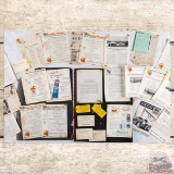 1955 & 1958 Oilzum Motor Oil Important Paper Ephemera Lot White & Bagley - 2 Folders