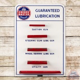 Skelly Grease Master Service Guaranteed Lubrication Service Station Grease Gun Display Sign w/ Logo