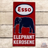 Superb Esso Elephant Kerosene Single Sided Porcelain Logo Sign