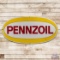 Pennzoil Gasoline 8' Double Sided Porcelain ID Sign
