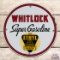 Terrific Whitlock Ethyl Super Gasoline Single Sided Porcelain Pump Plate Sign w/ Logo