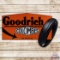 Fantastic Goodrich Colombes Die Cut Double Sided Porcelain Flange Sign w/ Tire & Arrow