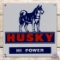 Superb Husky Hi Power Single Sided Porcelain Pump Plate Sign
