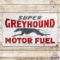 Super Greyhound Motor Fuel 5' Double Sided Porcelain w/ Logo