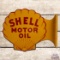 Shell Motor Oil Die Cut Double Sided Tin Flange Sign