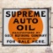 Excellent Gulf Refining Co. Supreme Auto Oil Double Sided Porcelain Flange Sign