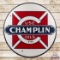 Use Champlin Oils Gasoline 6' Single Sided Porcelain ID Sign w/ Logo