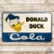 Scarce Donald Duck Cola Walt Disney Productions Single Sided Tin Sign