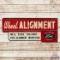 Scarce Ford Authorized Service Wheel Alignment Die Cut Double Sided Tin Sign w/ Logo