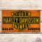 Harley Davidson Motor Cycles Sales Service Emb. Single Sided Tin Sign