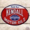 Ask for Kendall Motor Oils Double Sided Porcelain Sign w/ Seal
