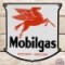 Rare Mobilgas Socony-Vacuum Single Sided Porcelain Truck Door Sign w/ Pegasus 