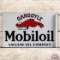 Iconic Gargoyle Mobiloil Vacuum Oil Company Double Sided Porcelain Flange Sign