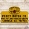 1950 Pennzoil Posey Motor Co. Willys Cars Trucks Jeeps Cordele Georgia Die Cut Single Sided Tin Sign
