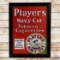 Players Navy Cut Tobacco and Cigarettes Single Sided Porcelain Sign w/ Sailor