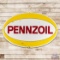 Pennzoil Gasoline 7' Double Sided Porcelain ID Sign