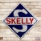 Skelly Gasoline 7' Double Sided Porcelain ID Logo Sign