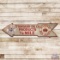 Scarce Standard Red Crown Products Die Cut Wooden Arrow Sign w/ Logos