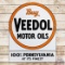 1937 Buy Veedol Motor Oils 100% Pennsylvania at its Finest Double Sided Porcelain Tombstone Sign