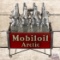 Mobiloil Arctic Filpruf Display Complete w/ 8 Glass Oil Bottles & Spouts