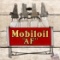 Mobiloil AF Display Rack Complete w/ Glass Oil Bottles & Spouts