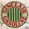 Sinclair Gasoline Double Sided Tin Flange Sign w/ Bar Logo