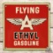 Superb Flying A Ethyl Gasoline Single Sided Porcelain Pump Plate Sign w/ Logo