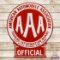 Excellent American Automobile Association AAA Official Touring Information Die Cut DS Porcelain Sign