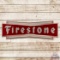 Firestone Tires Horizontal Single Sided Tin Die Cut Reflective Sign