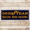 Goodyear Tires Belting Hose Packing Single Sided Porcelain Sign w/ Wingfoot Logo