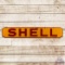 Shell Gasoline Die Cut Single Sided Porcelain Service Station Sign