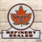 Terrific Supertest Refinery Sealed Motor Oil Die Cut Double Sided Porcelain Sign w/ Maple Leaf Logo
