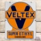 Outstanding Veltex Super Ethyl Gasoline Single Sided Porcelain Pump Plate Sign