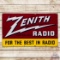 Zenith Long Distance Radio 5' Single Sided Porcelain Sign