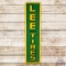 Lee Tires 6' Vertical Emb. Single Sided Tin Sign