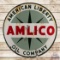 Amlico American Liberty Oil Company 6' Double Sided Porcelain ID Sign