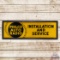 Philco Auto Radio Installation and Service Single Sided Tin Sign w/ Wooden Frame