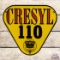 Superb Cresyl Ethyl 110 Gasoline Single Sided Porcelain Pump Plate Sign w/ Logo