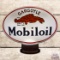 Mobiloil OPC Milk Glass Cabinet Globe w/ Gargoyle