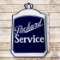 Early Packard Service Radiator Shaped Die Cut Double Sided Porcelain Flange Sign