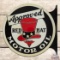 Outstanding Red Hat Approved Motor Oil Double Sided Tin Flange Sign w/ Logo