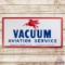 Rare Mobil Vacuum Oil Aviation Service 4' Single Sided Porcelain Sign w/ Pegasus