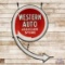 Western Auto Associate Store 7' Die Cut Double Sided Porcelain Sign w/ Frame