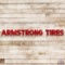 Large Armstrong Tires Single Sided Porcelain Cookie Cutter Letter Sign