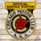 Excellent Chicago Motor Club AAA Official Service Station Double Sided Porcelain Sign