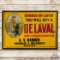 De Laval Cream Separator Single Sided Tin Wood Framed Sign Hardware & Implements Vevay Indiana