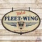 Rare Fleet-Wing Hi-Test Ethyl Gasoline Double Sided Porcelain Sign w/ Ring