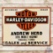 Harley Davidson Motor Cycles Sales and Service Emb. Single Sided Tin Sign Pensacola Florida w/ Logo