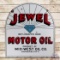 Rare Jewel Motor Oil Double Sided Porcelain Tombstone Sign w/ Diamond