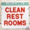 Outstanding Cities Service Clean Rest Rooms Double Sided Porcelain Sign w/ Logo